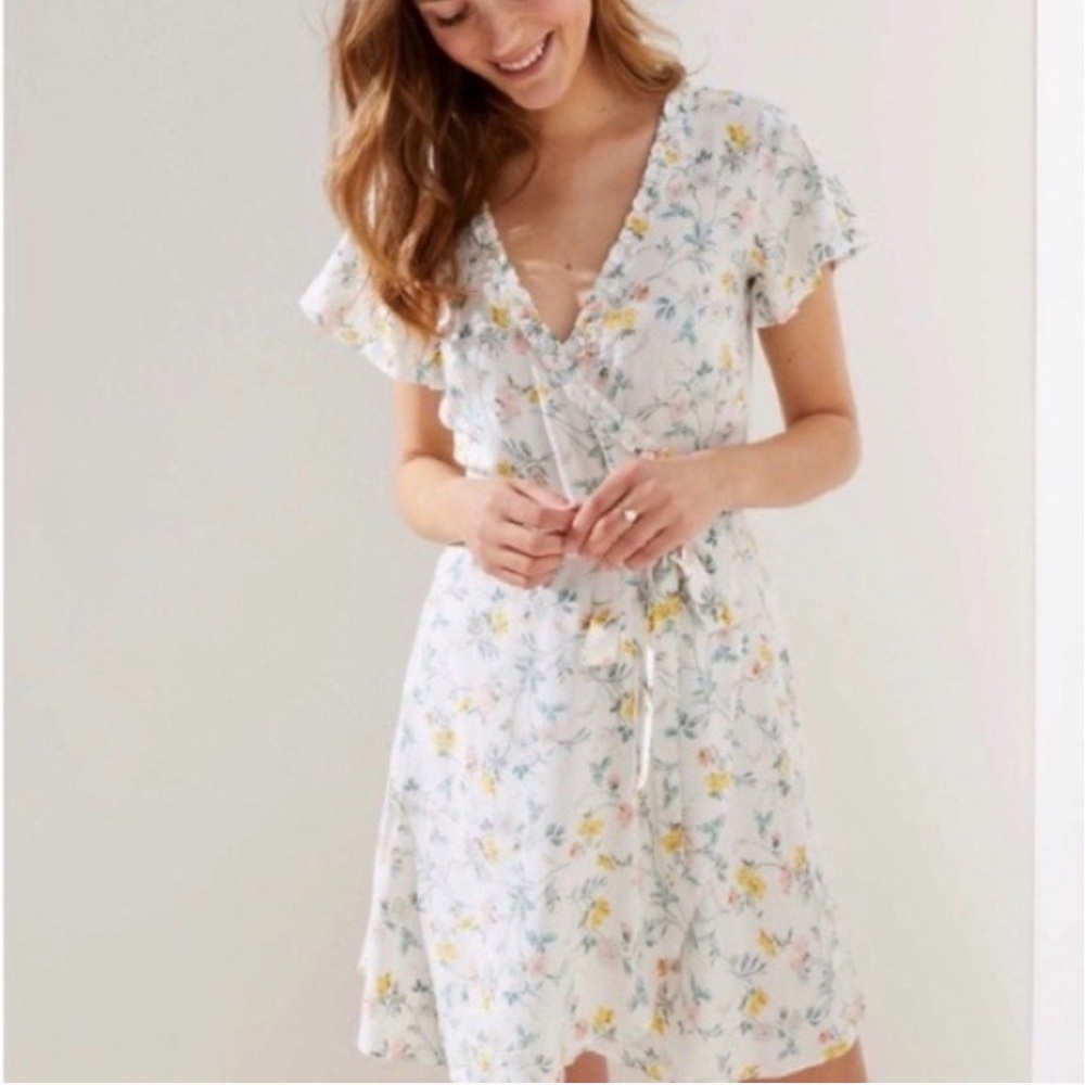 LOFT White Floral Midi Dress - Picture 7 of 9